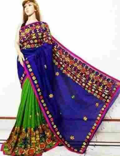Kathiwari Cotton Silk Saree With Blouse Piece