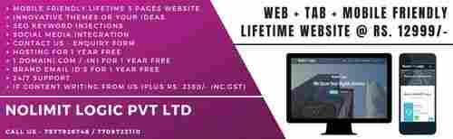 Responsive Static Html Lifetime Website With Domain, Hosting And Unlimited Brand Email Id's For 1 Year