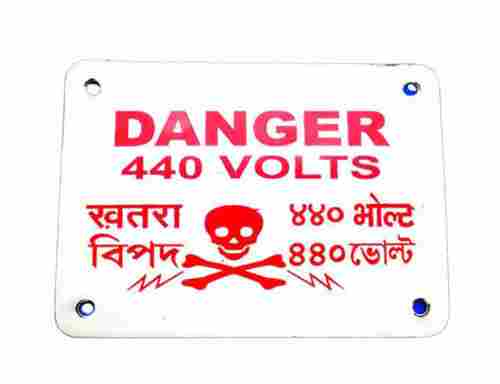 Weather Resistant Rectangular Lightweight Electrical Danger Board For Warning