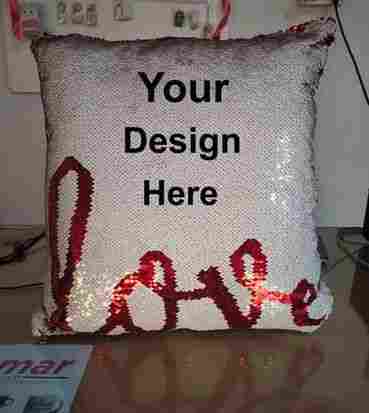 Customized Magic Sequin Pillow With Love