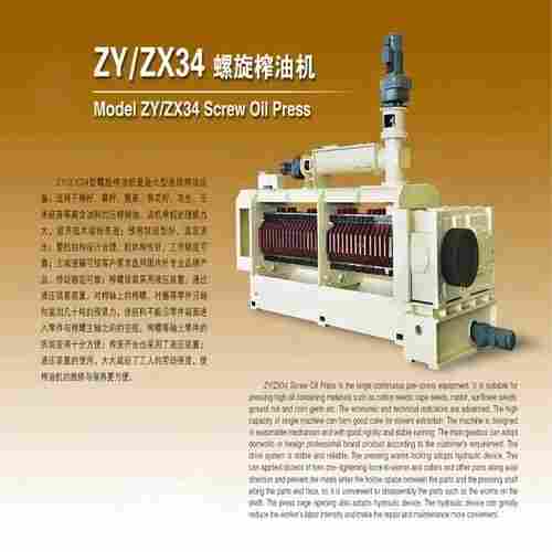 Model Zy/Zx 34 Screw Oil Press