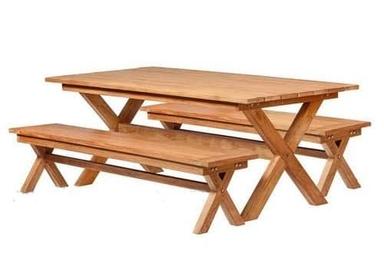 Reclaimed Dining Room Set Table - Teak Crossy Legs Table