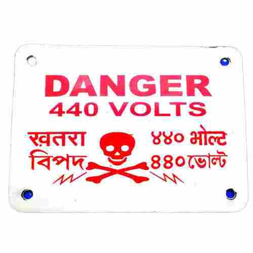 Easy Installation Weather Resistant 440 Volts Danger Board For Warning