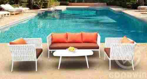 All Weather Commercial Outdoor Al Frame Rope Sofa Set