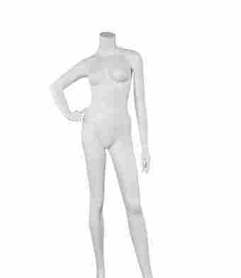 White Color Headless Female Fiberglass Mannequin