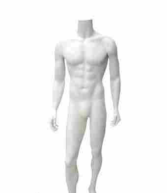 Headless White Color Full Body Male Mannequin