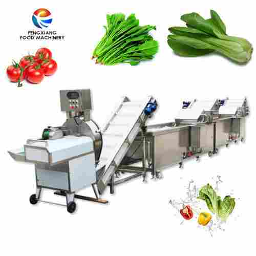 Full Automatic Fruit Vegetable Washing Cutting Drying Packing Production Line