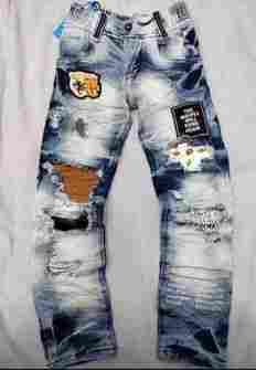 Shredded Pattern Mens Jeans