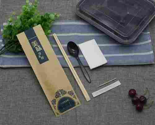 Disposable Cutlery Set With Chopsticks, Spoon, Toothpick And Napkin