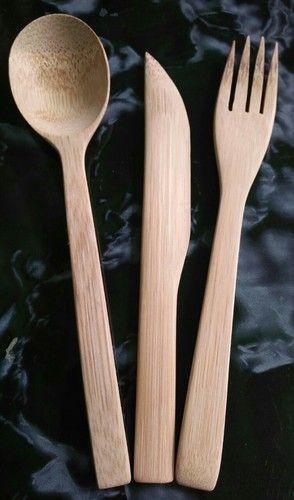 Natural Reusable Pour Bamboo Cutlery
