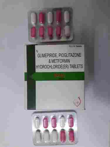 Glimepiride, Pioglitazone and Metformin Hydrochloride(ER) Tablets