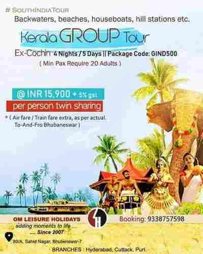 4 Nights, 5 Days Kerala Group Tour South India
