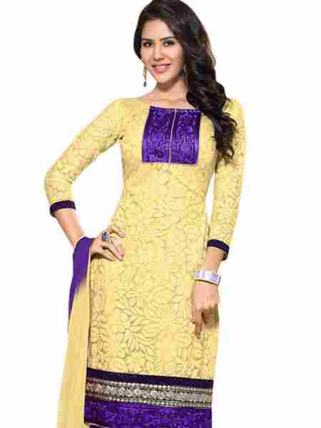 NET BRASSO FLOWER- 532 : As Punjabi dress