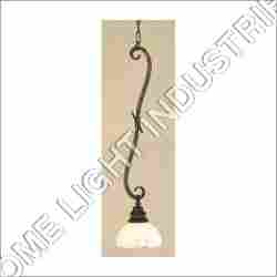 Steel Classic Pendant Lamp With Frosted Glass