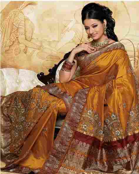 Handloom Pure Silk Saree Embroidered Fabric