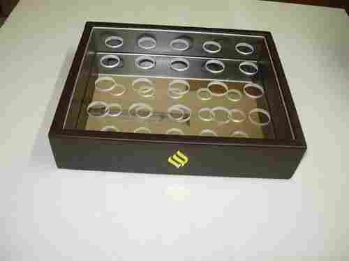 Leatherette Box with Clear Acrylic Lid Perforation