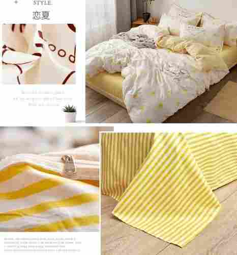Four Pieces Cartoon Aloe Cotton Bed Sheet And Quilt Set