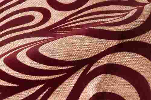 Flocked Linen Printed Fabric