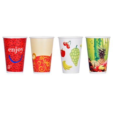Multicolour Disposable Paper Cups 300Ml