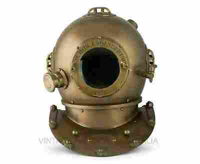 Vintage Antique Diving Helmet 18a   US Navy Mark V Anchor Engineering 1921 Scuba