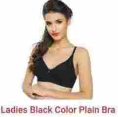 Ladies Black Color Plain Bra