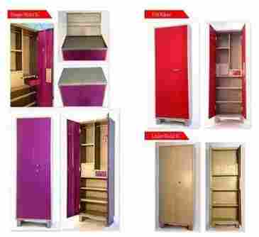 Red, Cream, Pink And Custom Color Stainless Steel Wardrobe For Living Room