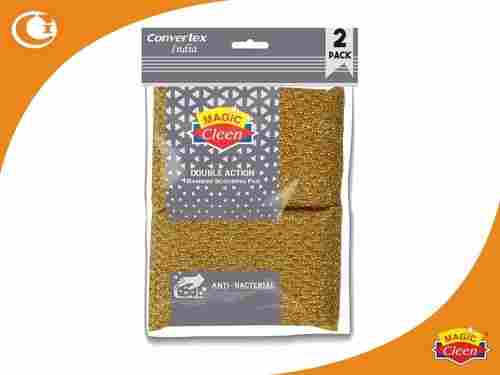 Bamboo Scrub Pads Double Action - Magic Cleen (Pack of 2)