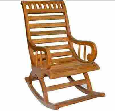 Polished Wooden Rocking Chair