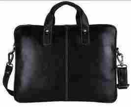 Black Colour Leather Laptop Bag