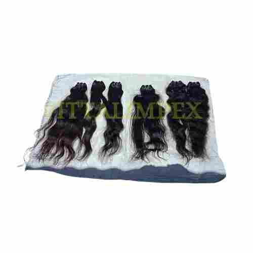 Natural Human Remy Unprocessed Raw Weft Hairs