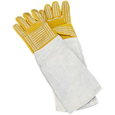 Yellow Leather Handling Gloves For Animals And Reptiles