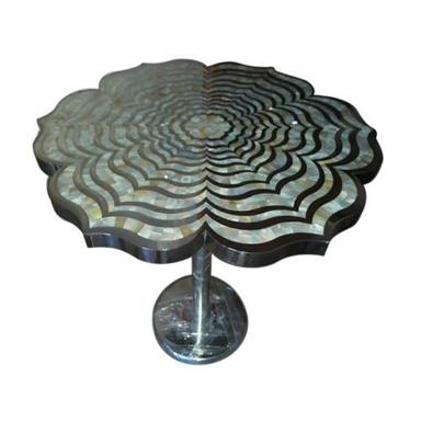 Mother Of Pearl End Table Dimensions: 18*18*24 Inch (In)