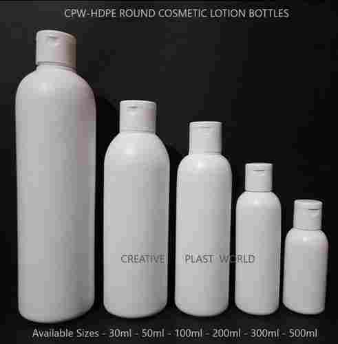 Plastic Cosmetic Round Lotion Bottles