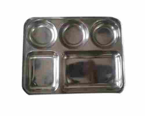 202 Grade Stainless Steel Compartment Dinner Plate