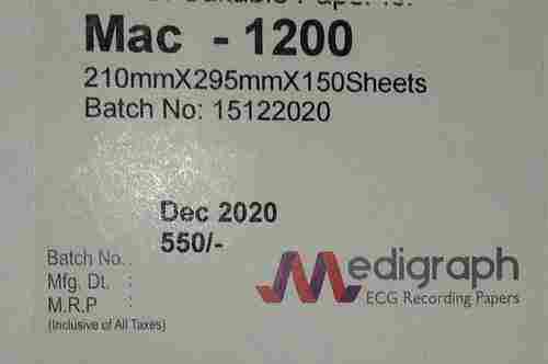 Mac1200 Ecg रिकॉर्डिंग पेपर 