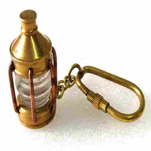 Nautical Brass Lantern Key Ring