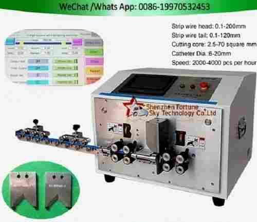 Fully Automatic 2.5-50 sqmm 13awg-1/0awg Wire Stripping Machine
