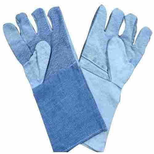 Plain Full Finger Washable Jeans Hand Gloves For Better Safety