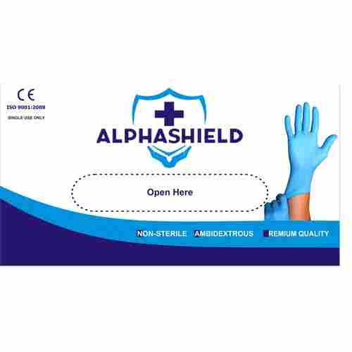 Powder Free Nitrile Gloves (Alphashield)