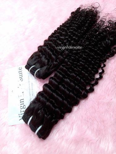 Black Brazilian Virgin Deep Curly Human Hair