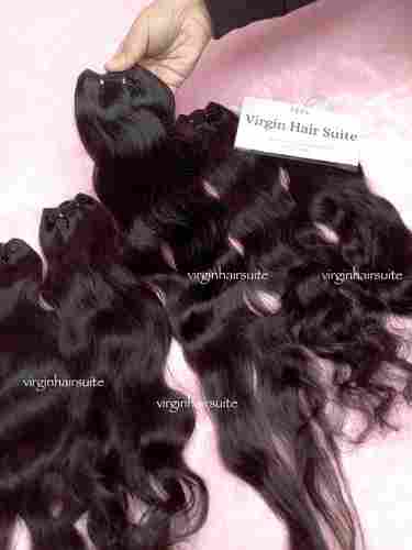 Natural Black Virgin Wavy Human Hair