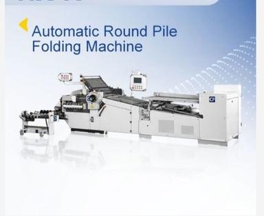 White And Blue Automatic Round Pile Paper Folding Machine