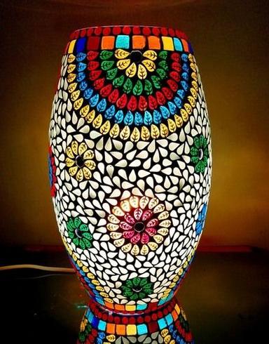 Multicolour Home Decoration Glass Mosaic Table Lamp