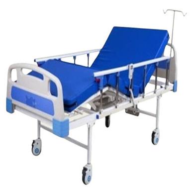 Blue And White High Grade 4 Wheel Portable Mild Steel Motorized Hospital Bed