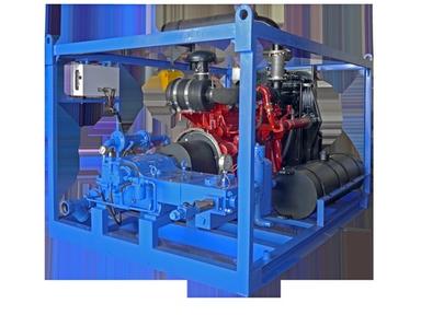 Blue Diesel Engine Driven Hydro Test Pump