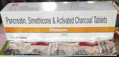 Pancreatin Simethicone and Activated Charcoal Tablet