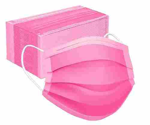 Light Weight Pink Color Disposable 3 Ply Surgical Face Mask