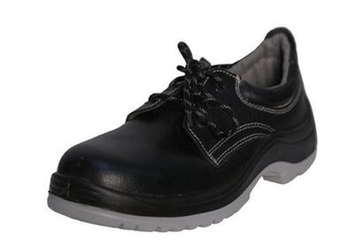 Direct Injection Moulded Dual Density Pu Sole Black Genuine Buff Leather Derby Safety Shoe  Size: Vary