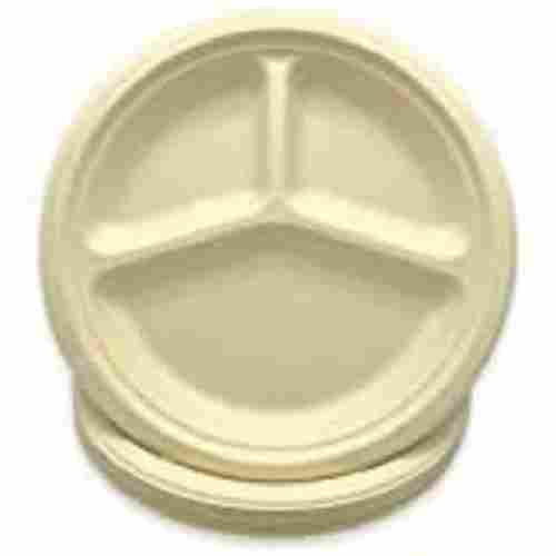 Disposable Paper Plates 3 Compartment Compostable Plates With Dividers - Microwavable, Oven Safe