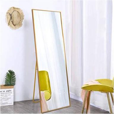 Brush Polish /Gold 20X60 Inch Gold Color Decorative Framed Wall Mirror With 5Mm Thick Glass